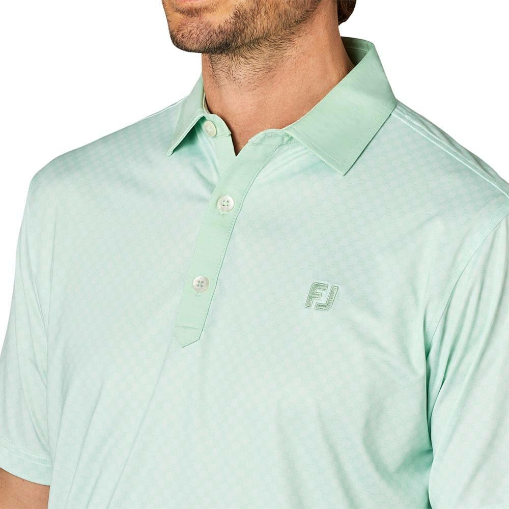 フットジョイ FootJoy　メンズ 格子ジャカード 半袖 ポロシャツ FJ-S25-S16　2025年モデル 詳細4