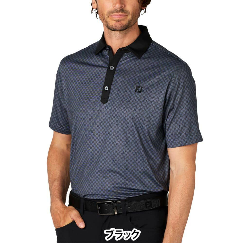フットジョイ FootJoy　メンズ 格子ジャカード 半袖 ポロシャツ FJ-S25-S16　2025年モデル 詳細8