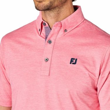 フットジョイ FootJoy　メンズ ヘザープリント 半袖 ボタンダウン ポロシャツ FJ-S25-S17　2025年モデル 詳細4