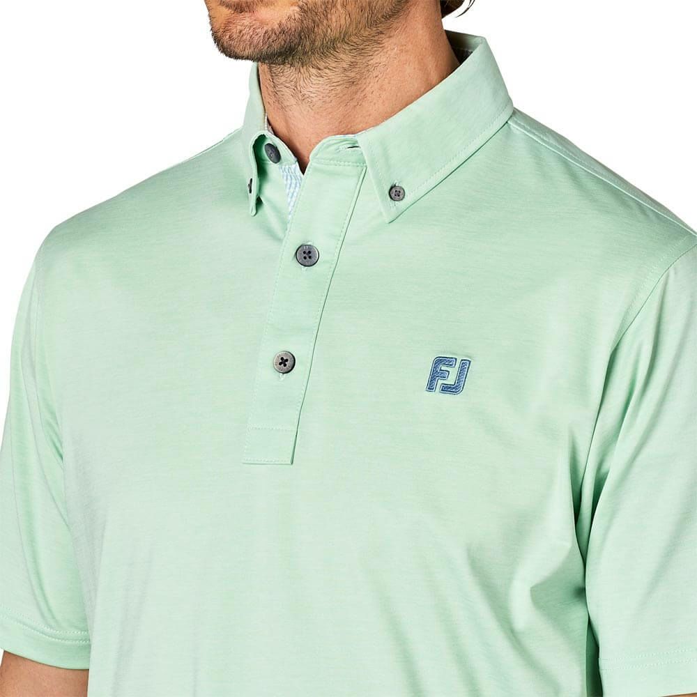 フットジョイ FootJoy　メンズ ヘザープリント 半袖 ボタンダウン ポロシャツ FJ-S25-S17　2025年モデル 詳細7