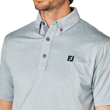 フットジョイ FootJoy　メンズ ヘザープリント 半袖 ボタンダウン ポロシャツ FJ-S25-S17　2025年モデル 詳細10