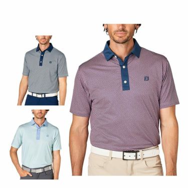 フットジョイ FootJoy　メンズ ダイアゴナル クレリック 半袖 ポロシャツ FJ-S25-S18　2025年モデル 詳細1