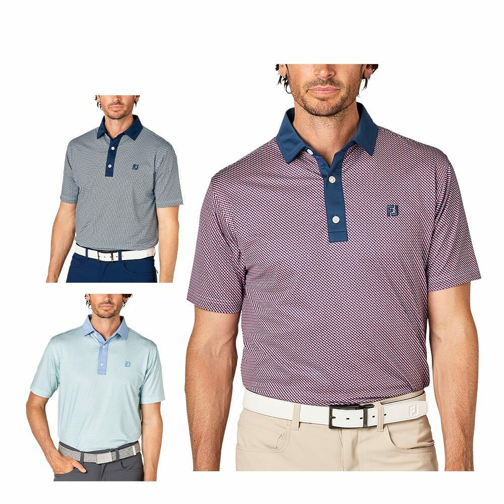 フットジョイ FootJoy　メンズ ダイアゴナル クレリック 半袖 ポロシャツ FJ-S25-S18　2025年モデル
