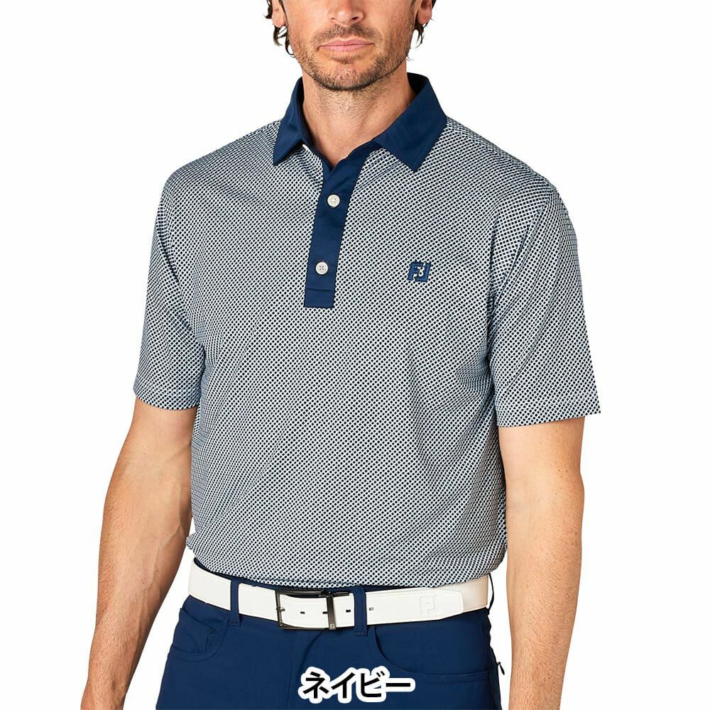 フットジョイ FootJoy　メンズ ダイアゴナル クレリック 半袖 ポロシャツ FJ-S25-S18　2025年モデル 詳細5