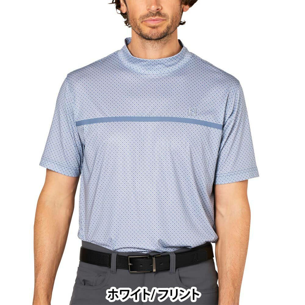 フットジョイ FootJoy　メンズ ループプリント 半袖 モックネックシャツ FJ-S25-S20　2025年モデル 詳細5