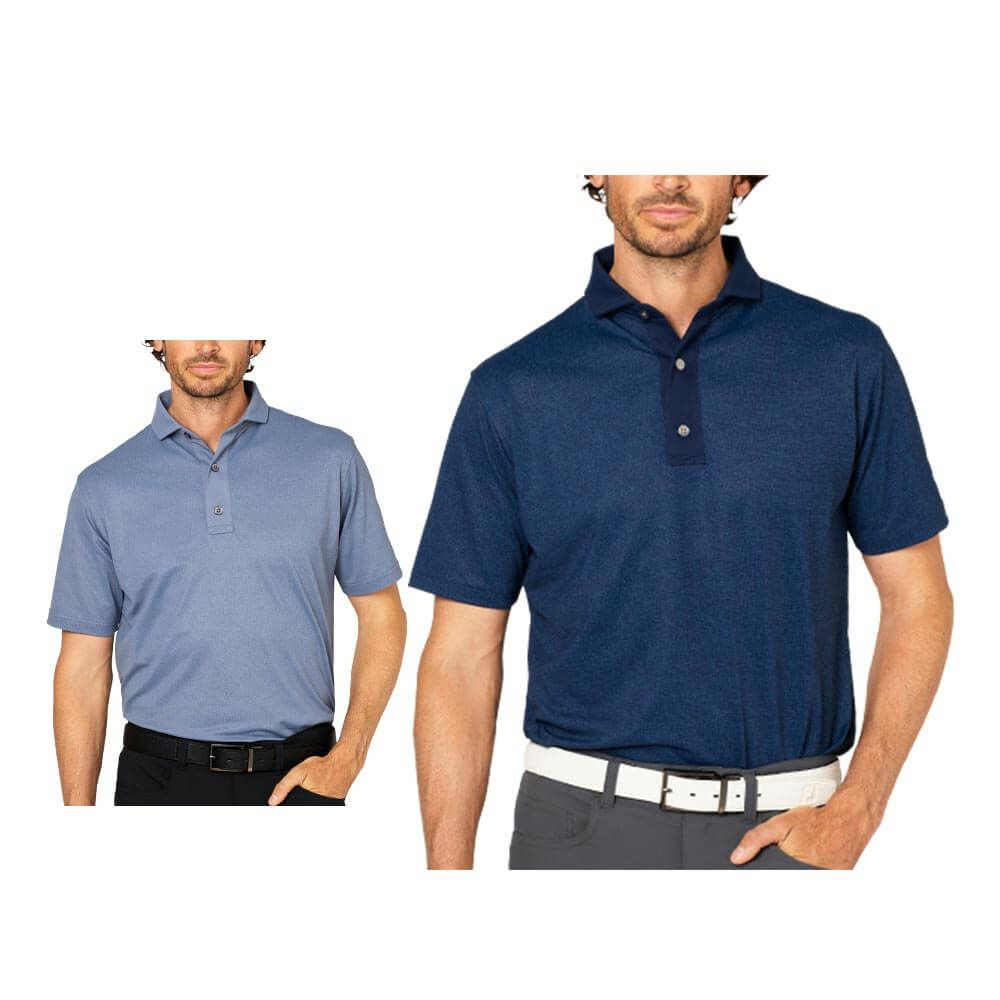 フットジョイ FootJoy　メンズ ワイドカラー鹿の子 半袖 ポロシャツ FJ-S25-S21　2025年モデル 詳細1