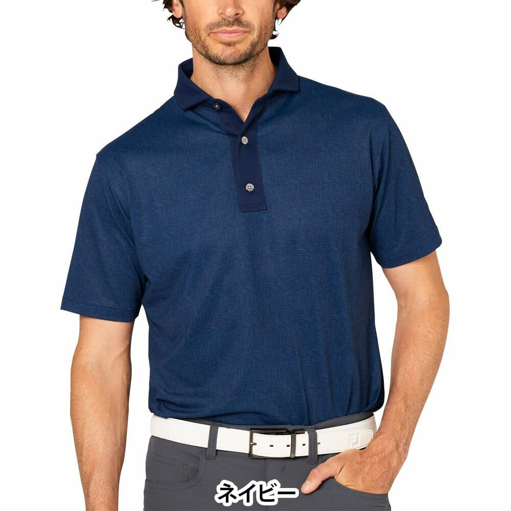 フットジョイ FootJoy　メンズ ワイドカラー鹿の子 半袖 ポロシャツ FJ-S25-S21　2025年モデル 詳細5