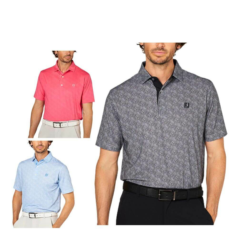 フットジョイ FootJoy　メンズ スプレーミストプリント 半袖 ポロシャツ FJ-S25-S22　2025年モデル 詳細1