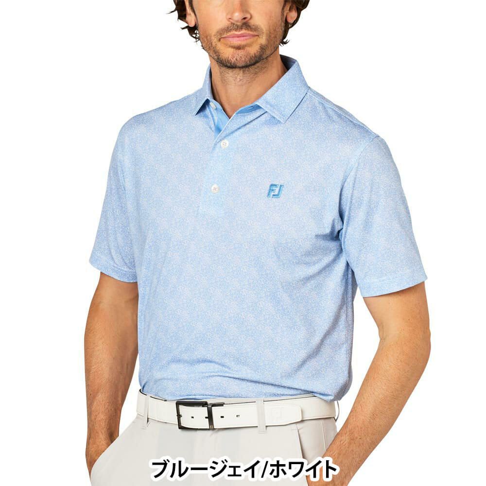 フットジョイ FootJoy　メンズ スプレーミストプリント 半袖 ポロシャツ FJ-S25-S22　2025年モデル 詳細2
