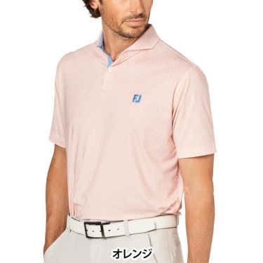 フットジョイ FootJoy　メンズ ダイヤ柄 ワイドカラー 半袖 ポロシャツ FJ-S25-S23　2025年モデル 詳細2