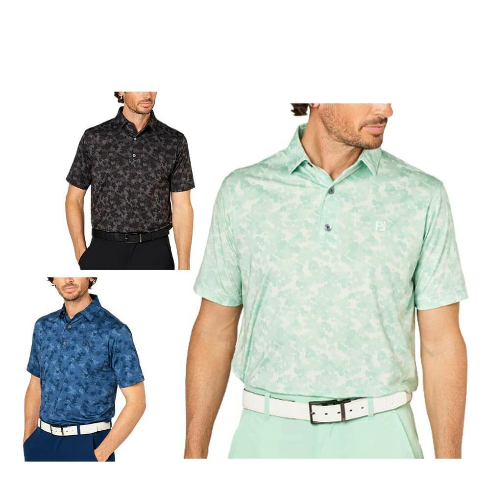 フットジョイ FootJoy　メンズ ポップカモプリント 半袖 ポロシャツ FJ-S25-S24　2025年モデル 詳細1