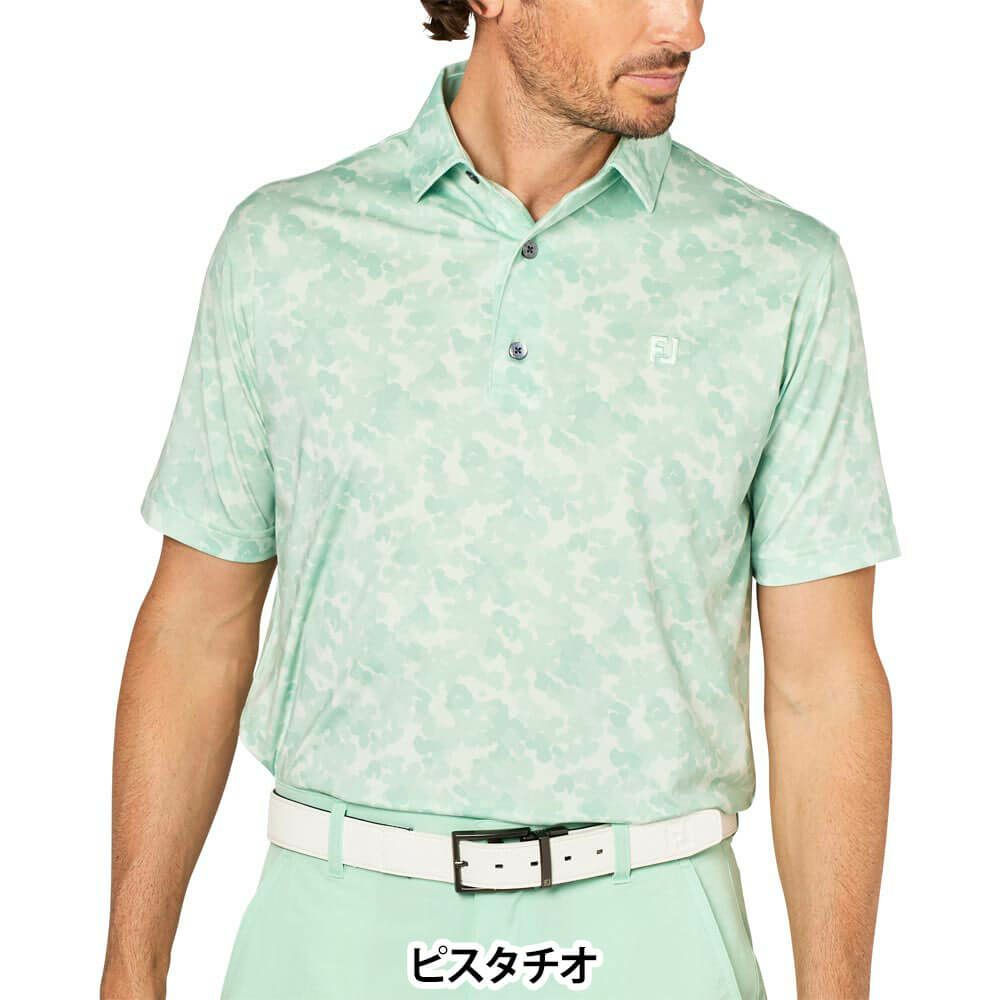 フットジョイ FootJoy　メンズ ポップカモプリント 半袖 ポロシャツ FJ-S25-S24　2025年モデル 詳細2