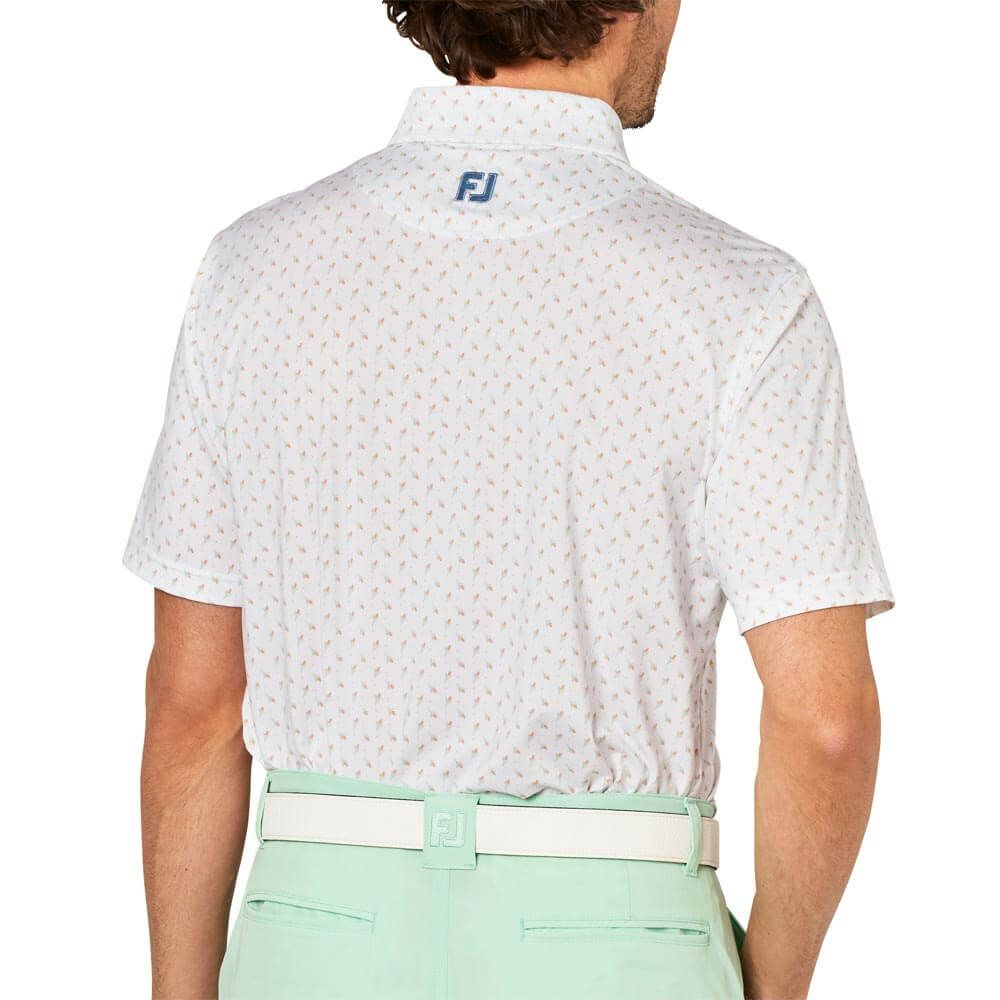 フットジョイ FootJoy　メンズ つぼみ柄 半袖 ボタンダウン ポロシャツ FJ-S25-S25　2025年モデル 詳細9