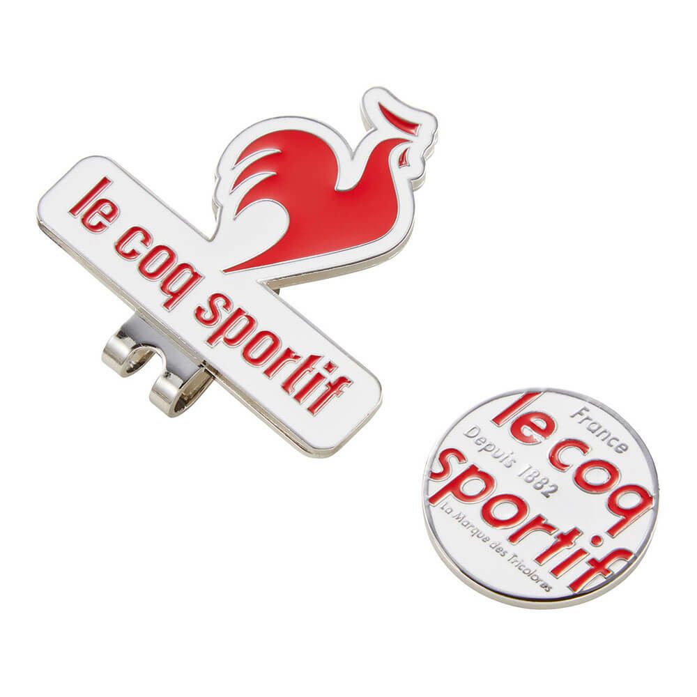 ルコック Le coq sportif　メンズ クリップマーカー LG5SAZ60M WR ホワイト×レッド　2025年モデル ホワイト×レッド