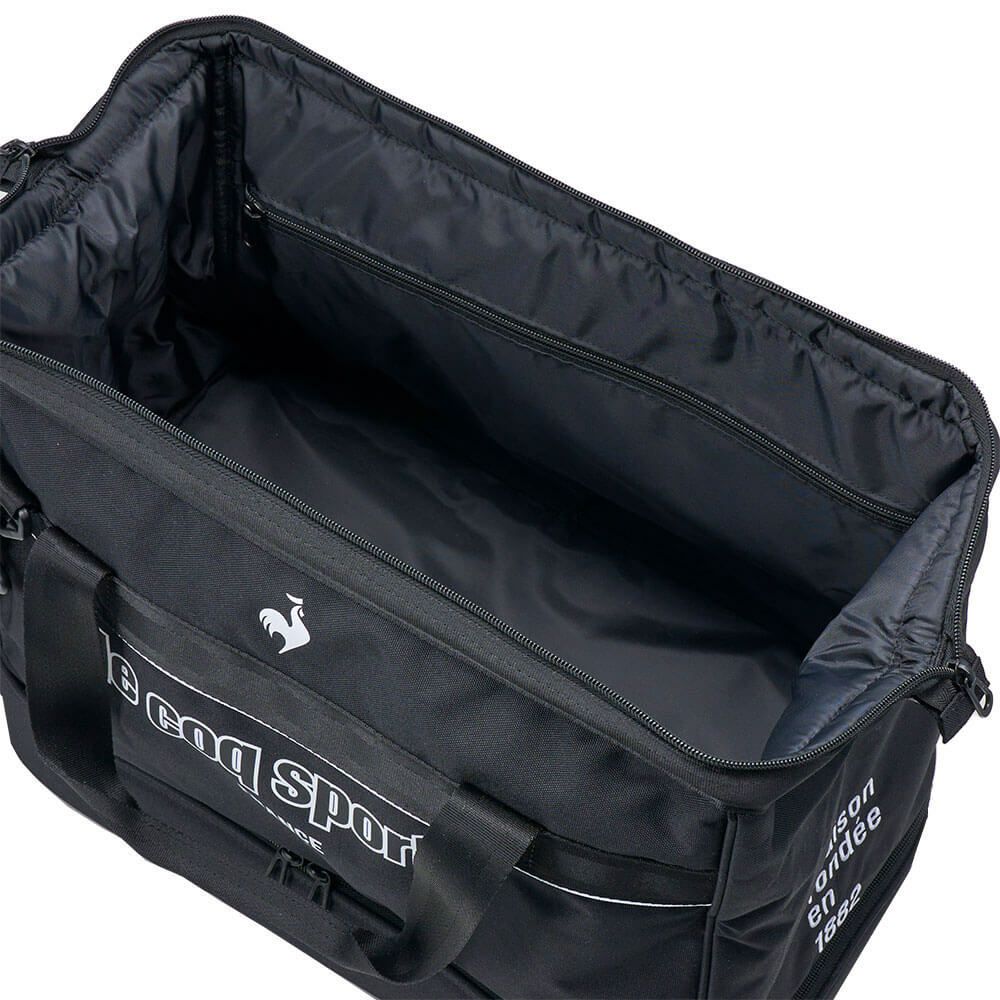 ルコック Le coq sportif　メンズ シューズ収納付き 二層式 ボストンバッグ LG5SBB00M BK ブラック　2025年モデル ブラック