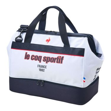ルコック Le coq sportif　メンズ シューズ収納付き 二層式 ボストンバッグ LG5SBB00M WH ホワイト　2025年モデル ホワイト