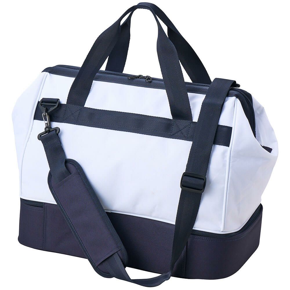 ルコック Le coq sportif　メンズ シューズ収納付き 二層式 ボストンバッグ LG5SBB00M WH ホワイト　2025年モデル ホワイト 詳細2