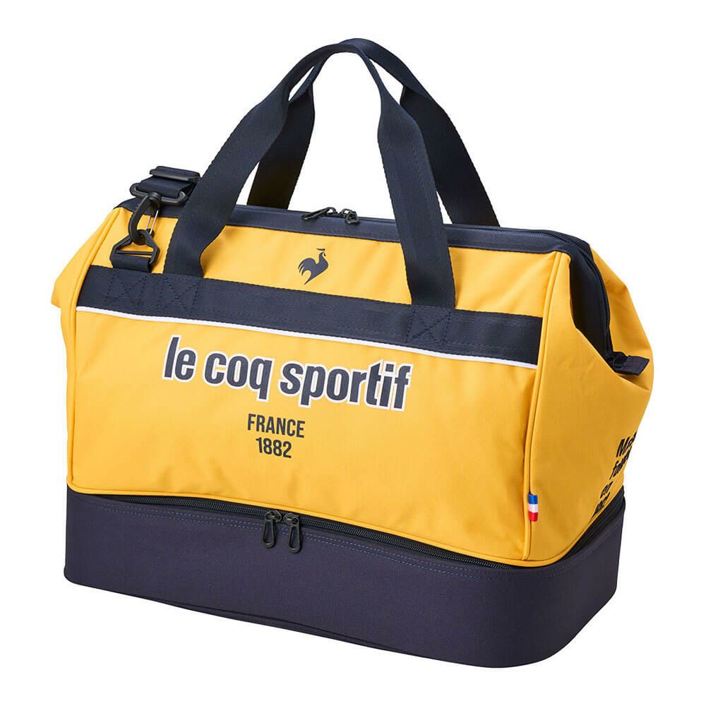ルコック Le coq sportif　メンズ シューズ収納付き 二層式 ボストンバッグ LG5SBB00M YL イエロー　2025年モデル イエロー
