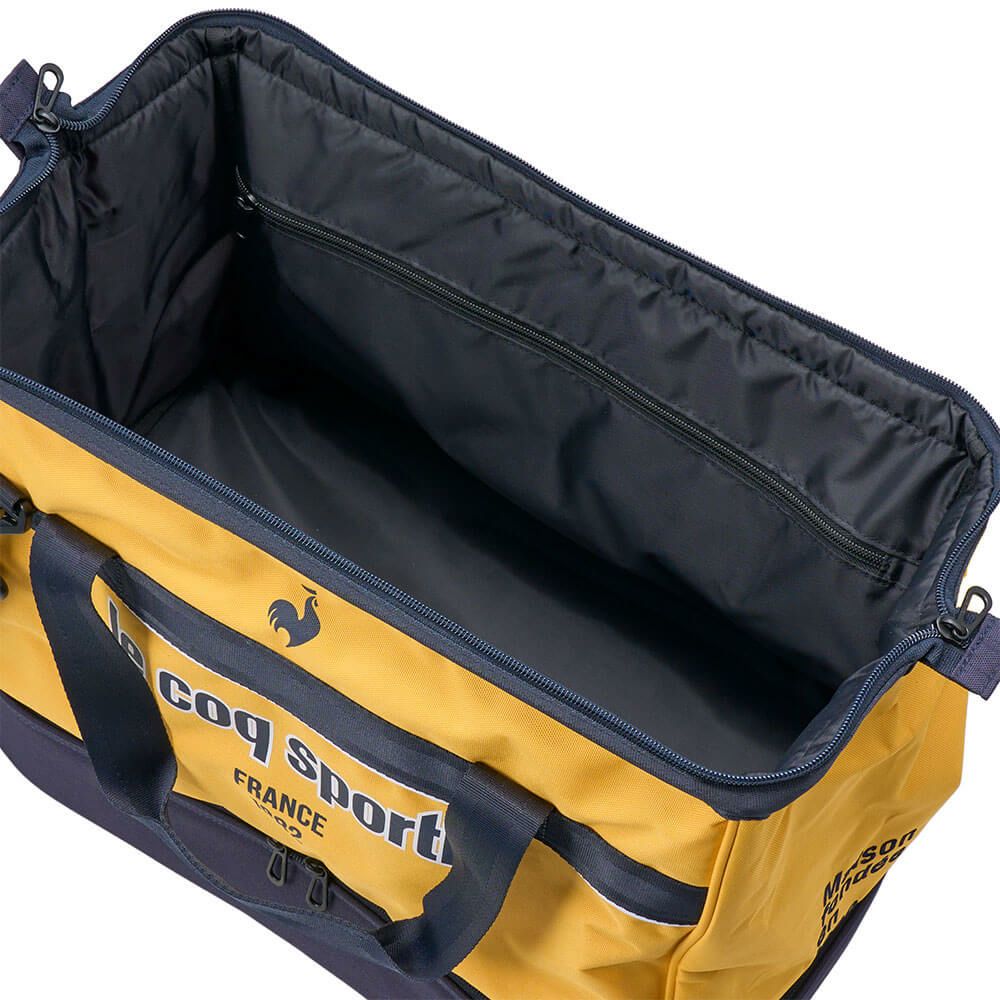 ルコック Le coq sportif　メンズ シューズ収納付き 二層式 ボストンバッグ LG5SBB00M YL イエロー　2025年モデル イエロー 詳細3