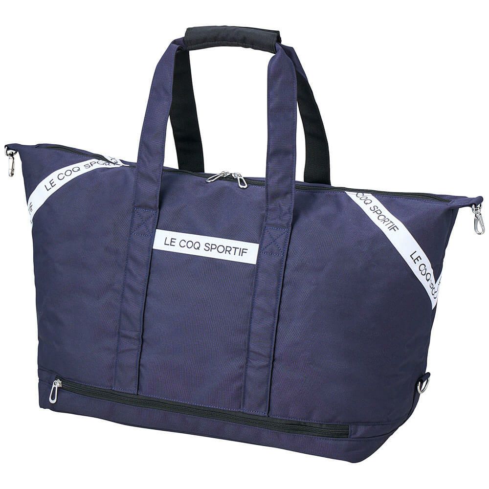 ルコック Le coq sportif　レディース シューズ収納付き 二層式 ベーシック ボストンバッグ LG5SBB01L NV ネイビー　2025年モデル ネイビー 詳細2