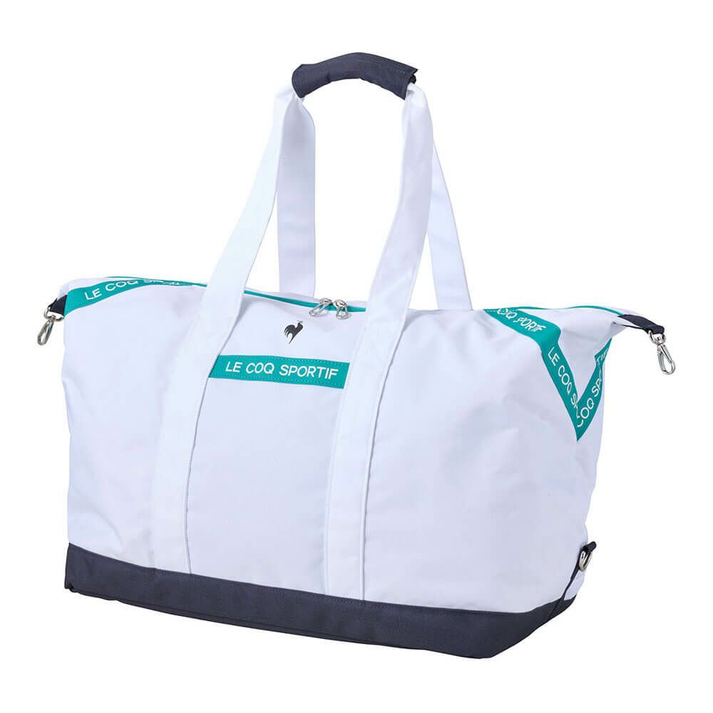 ルコック Le coq sportif　レディース シューズ収納付き 二層式 ベーシック ボストンバッグ LG5SBB01L WH ホワイト　2025年モデル ホワイト