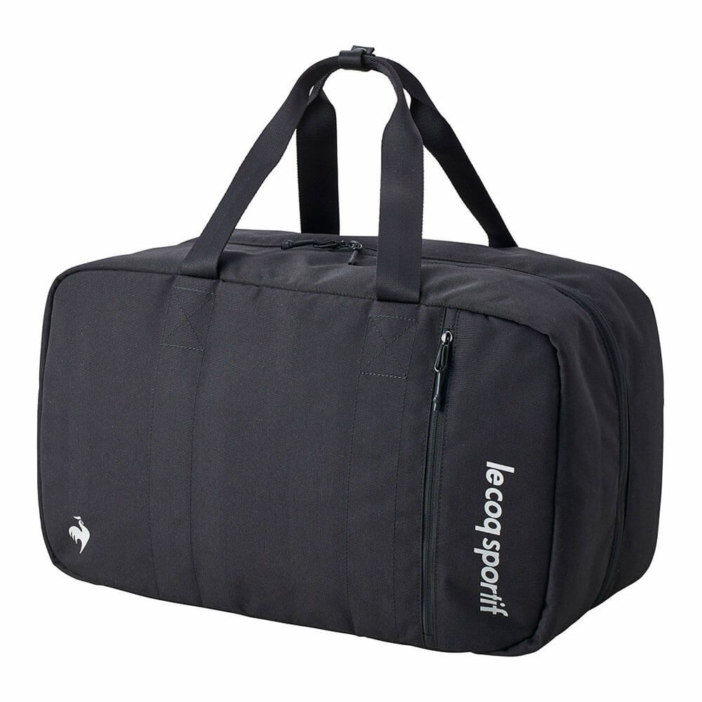 ルコック Le coq sportif　メンズ シューズ袋付き 二層式 ボストンバック LG5SBB01M BK ブラック　2025年モデル ブラック