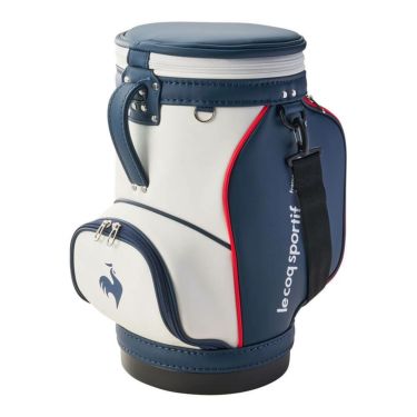 ルコック Le coq sportif　メンズ キャディバッグ型 クーラーバッグ LG5SBZ80M WN ホワイト×ネイビー　2025年モデル ホワイト×ネイビー