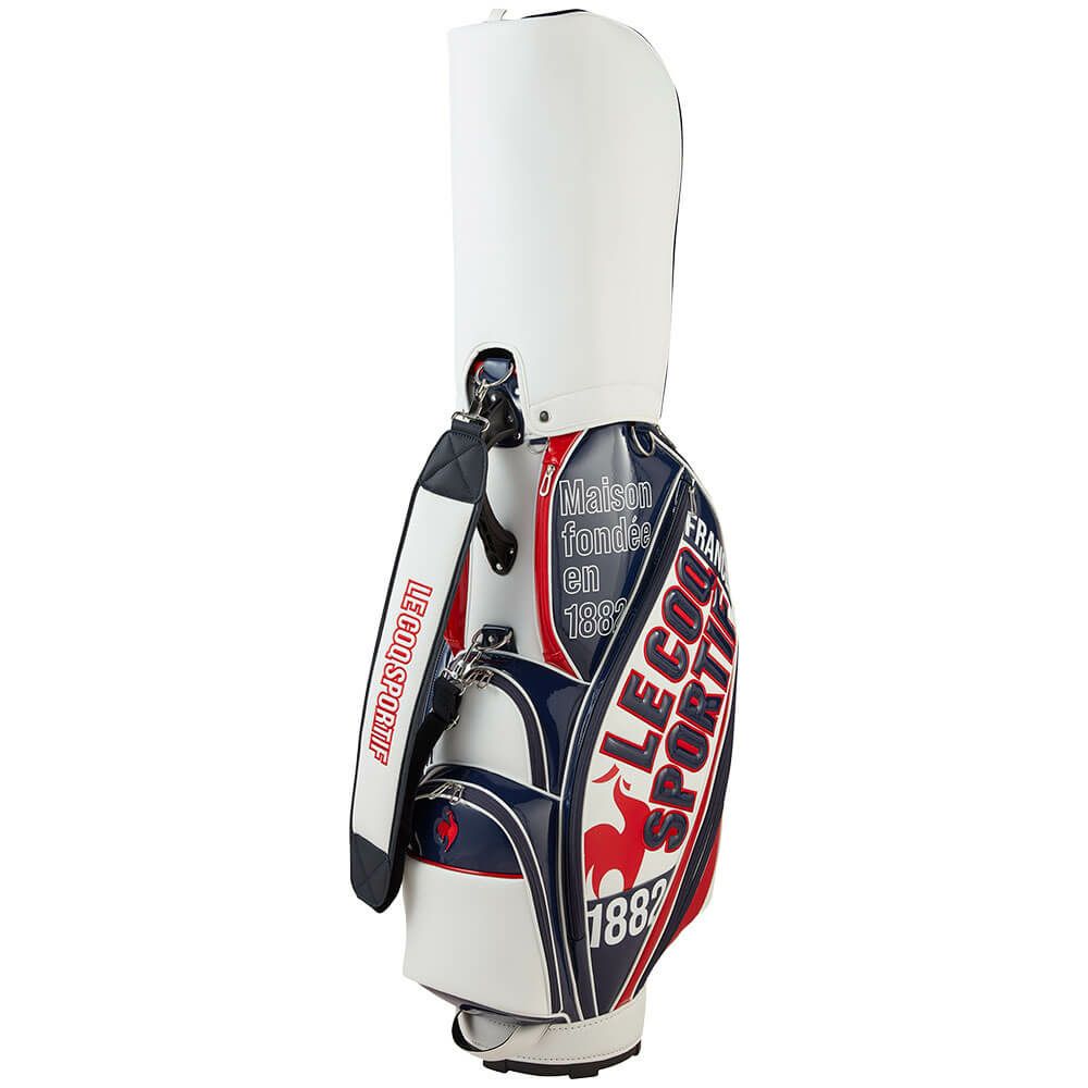 ルコック Le coq sportif　メンズ グラフィックデザイン キャディバッグ LG5SCB02M WN ホワイト×ネイビー　2025年モデル ホワイト×ネイビー 詳細2