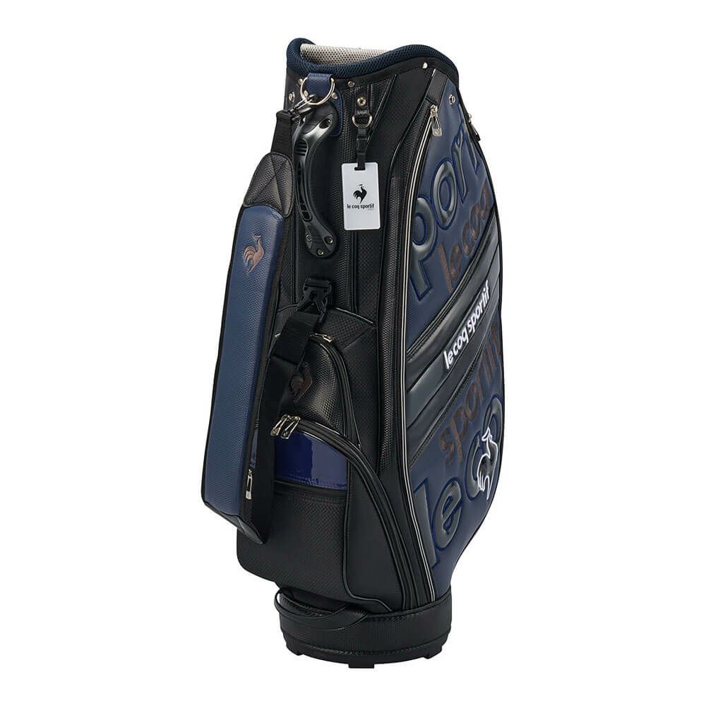 ルコック Le coq sportif　メンズ グラフィックデザイン 軽量 キャディバッグ LG5SCB04M NB ネイビー×ブラック　2025年モデル ネイビー×ブラック