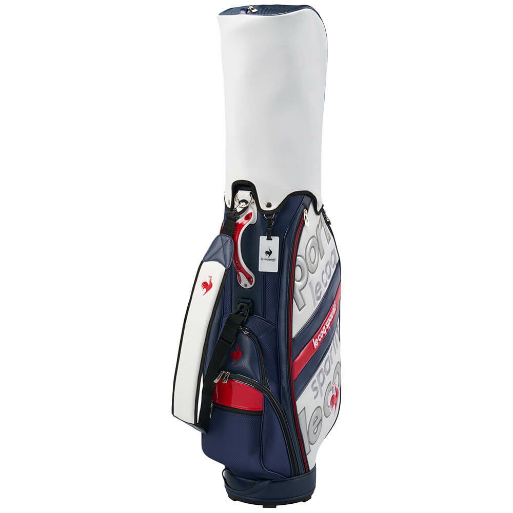 ルコック Le coq sportif　メンズ グラフィックデザイン 軽量 キャディバッグ LG5SCB04M WN ホワイト×ネイビー　2025年モデル ホワイト×ネイビー 詳細2