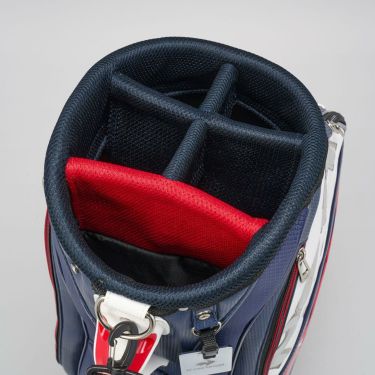 ルコック Le coq sportif　メンズ グラフィックデザイン 軽量 キャディバッグ LG5SCB04M WN ホワイト×ネイビー　2025年モデル ホワイト×ネイビー 詳細4