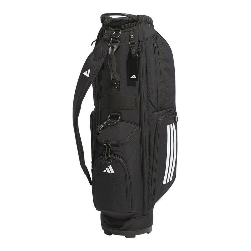 アディダス adidas　メンズ スリーストライプス コーデュラ キャディバッグ KVH34 JE7152 ブラック　2025年モデル ブラック