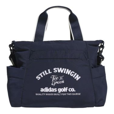 アディダス adidas　レディース 保冷ポケット付き グラフィック ラウンドバッグ KTI99 JF4641 カレッジネイビー　2025年モデル カレッジネイビー