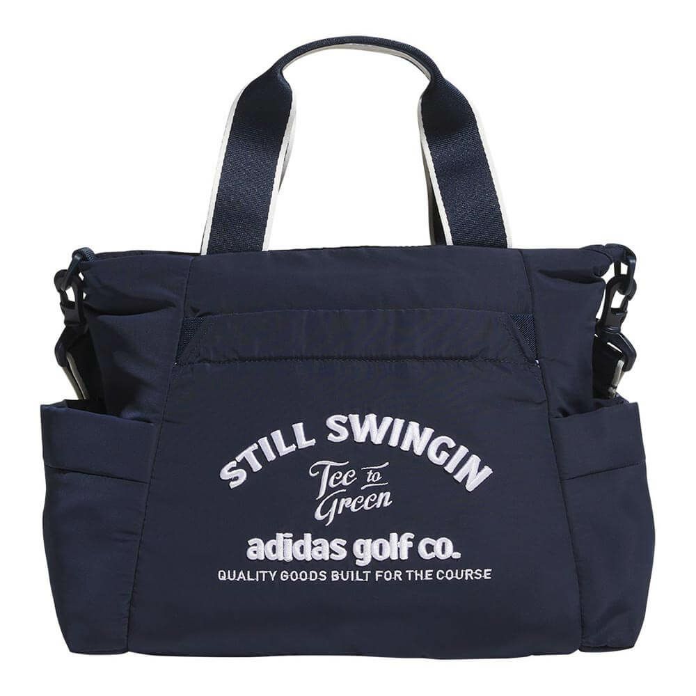 アディダス adidas　レディース 保冷ポケット付き グラフィック ラウンドバッグ KTI99 JF4641 カレッジネイビー　2025年モデル カレッジネイビー