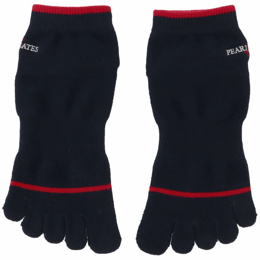 パーリーゲイツ PEARLY GATES　メンズ 5本指 ショートソックス 053-5186203 120 ネイビー　2025年モデル