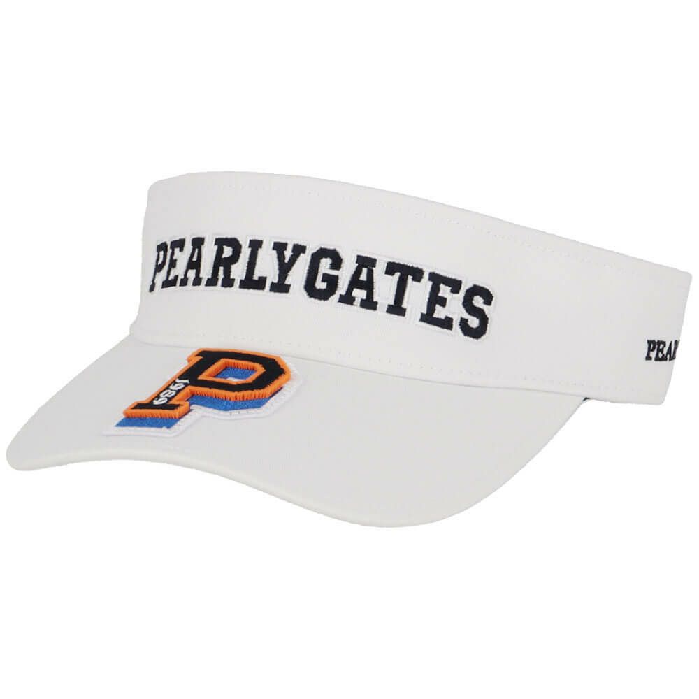 パーリーゲイツ PEARLY GATES　リサイクルツイル BASIC バイザー 053-5187202 030 ホワイト　2025年モデル