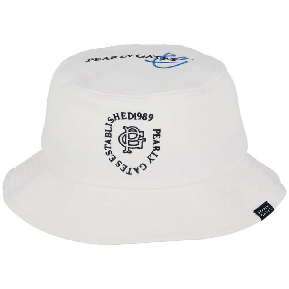 パーリーゲイツ PEARLY GATES　ポリエステルツイル BASIC ハット 053-5187203 030 ホワイト　2025年モデル