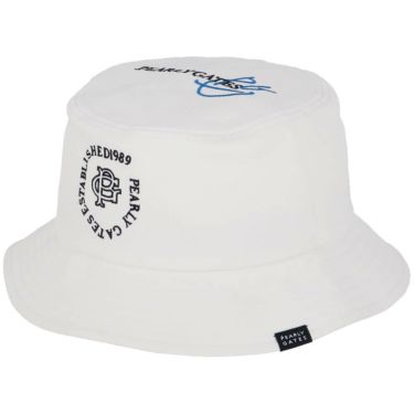 パーリーゲイツ PEARLY GATES　ポリエステルツイル BASIC ハット 053-5187203 030 ホワイト　2025年モデル 詳細2