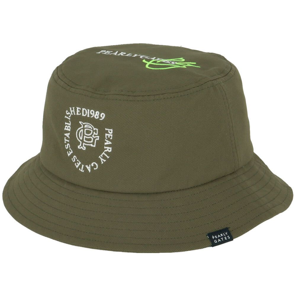 パーリーゲイツ PEARLY GATES　ポリエステルツイル BASIC ハット 053-5187203 180 カーキ　2025年モデル 詳細2