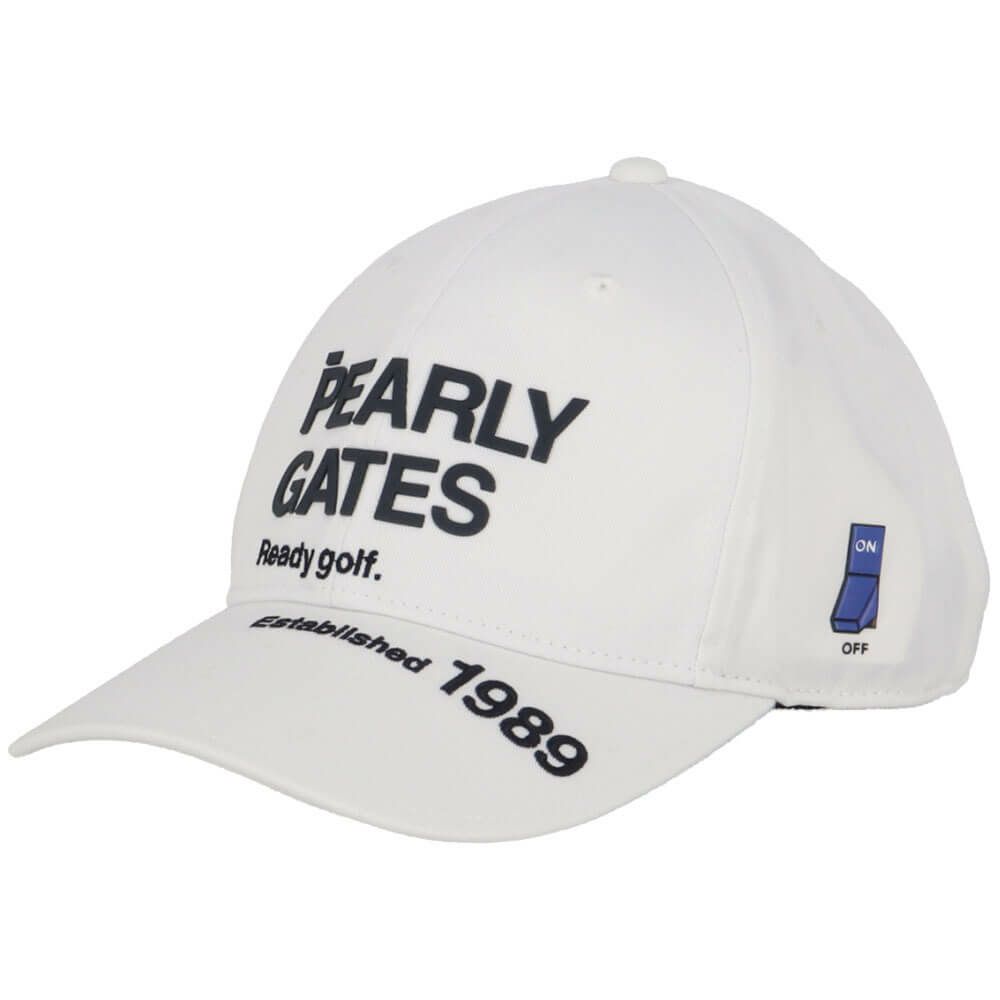 パーリーゲイツ PEARLY GATES　SWITCH ON リサイクル ツイル キャップ 053-5187301 030 ホワイト　2025年モデル