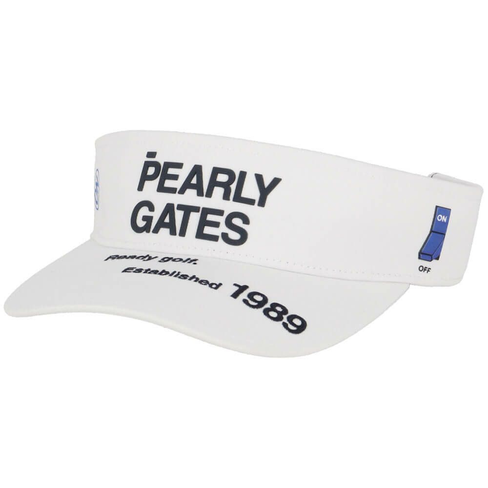 パーリーゲイツ PEARLY GATES　SWITCH ON リサイクル ツイル バイザー 053-5187302 030 ホワイト　2025年モデル
