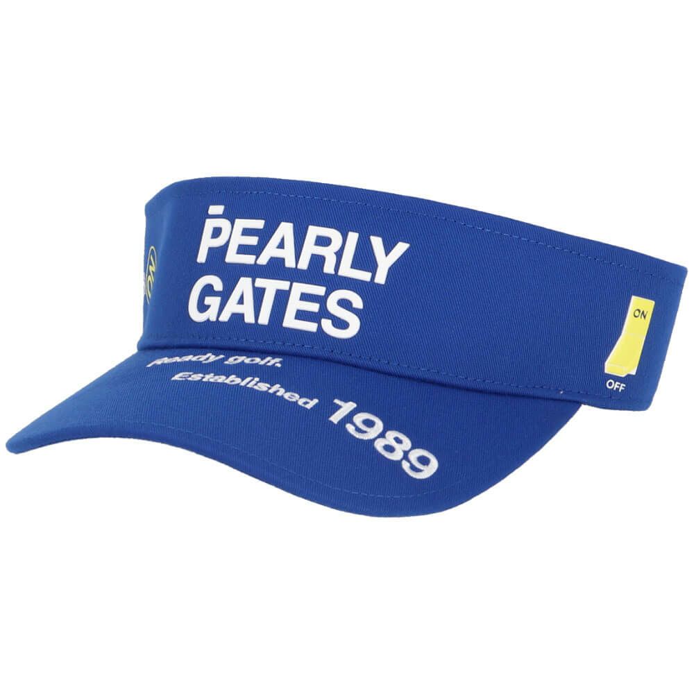 パーリーゲイツ PEARLY GATES　SWITCH ON リサイクル ツイル バイザー 053-5187302 110 ブルー　2025年モデル
