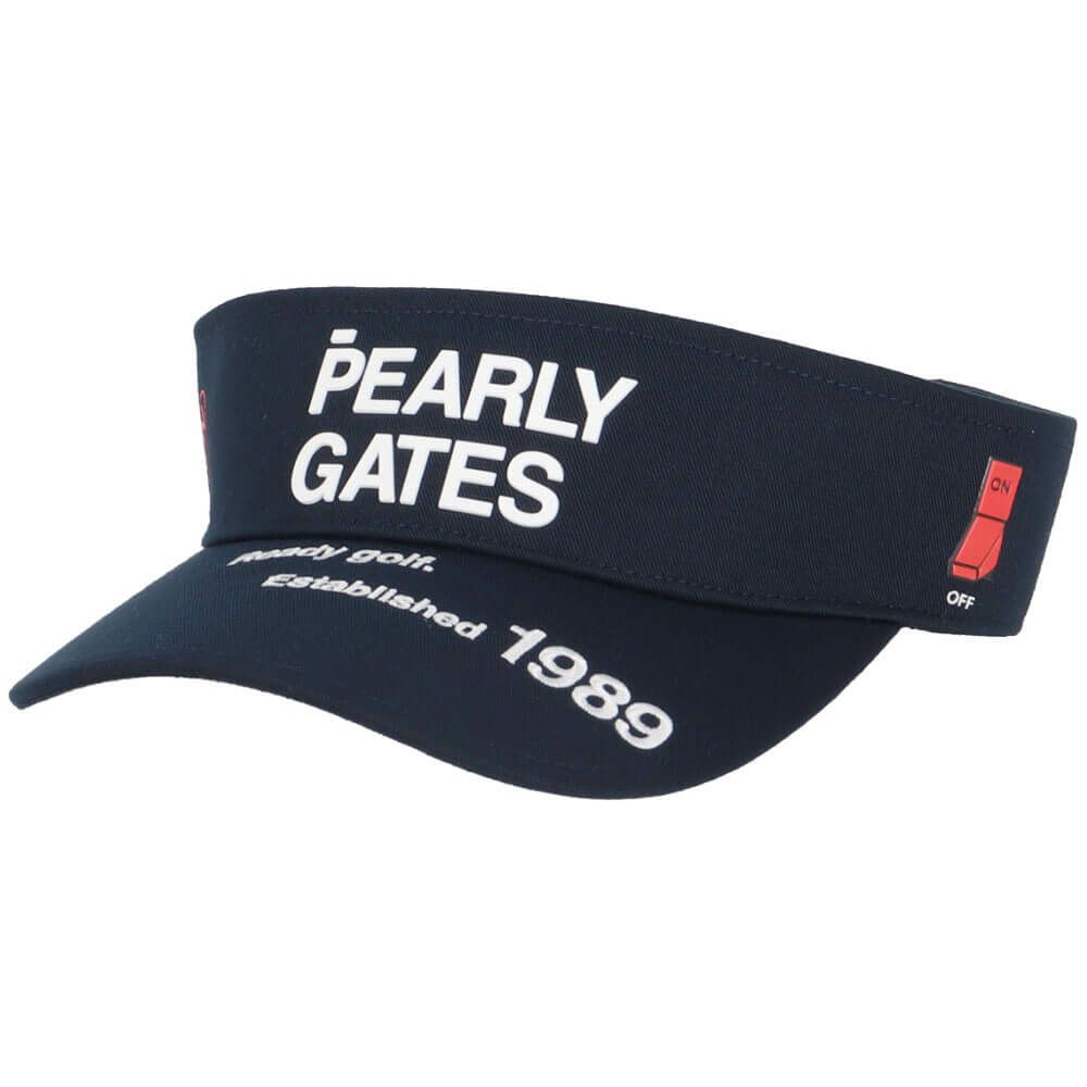 パーリーゲイツ PEARLY GATES　SWITCH ON リサイクル ツイル バイザー 053-5187302 120 ネイビー　2025年モデル
