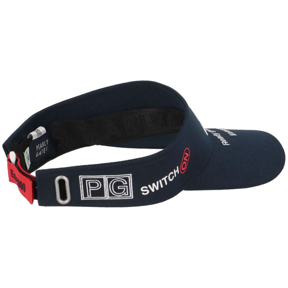 パーリーゲイツ PEARLY GATES　SWITCH ON リサイクル ツイル バイザー 053-5187302 120 ネイビー　2025年モデル 詳細2