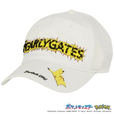 パーリーゲイツ PEARLY GATES　ポケモン ピカチュウ キャップ 053-5187331 030 ホワイト　2025年モデル ホワイト