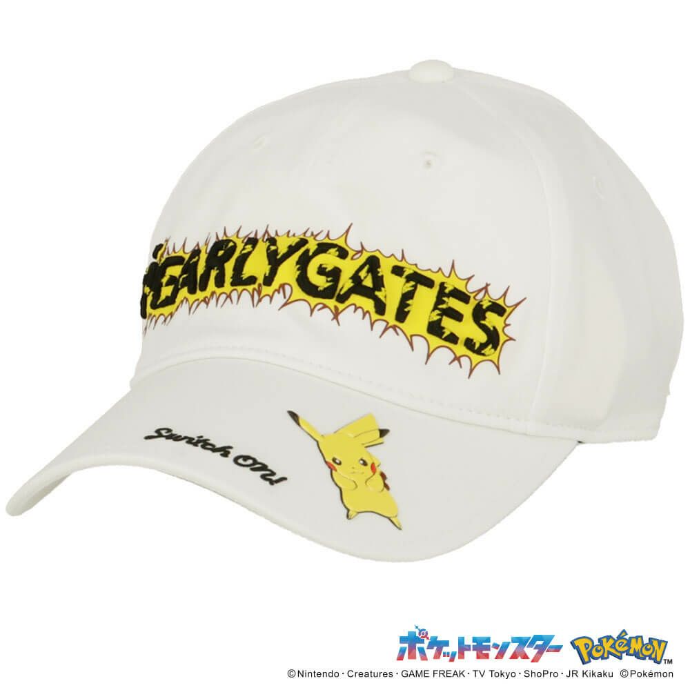 パーリーゲイツ PEARLY GATES　ポケモン ピカチュウ キャップ 053-5187331 030 ホワイト　2025年モデル ホワイト