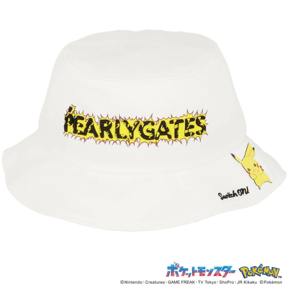 パーリーゲイツ PEARLY GATES　ポケモン ピカチュウ ハット 053-5187332 030 ホワイト　2025年モデル ホワイト