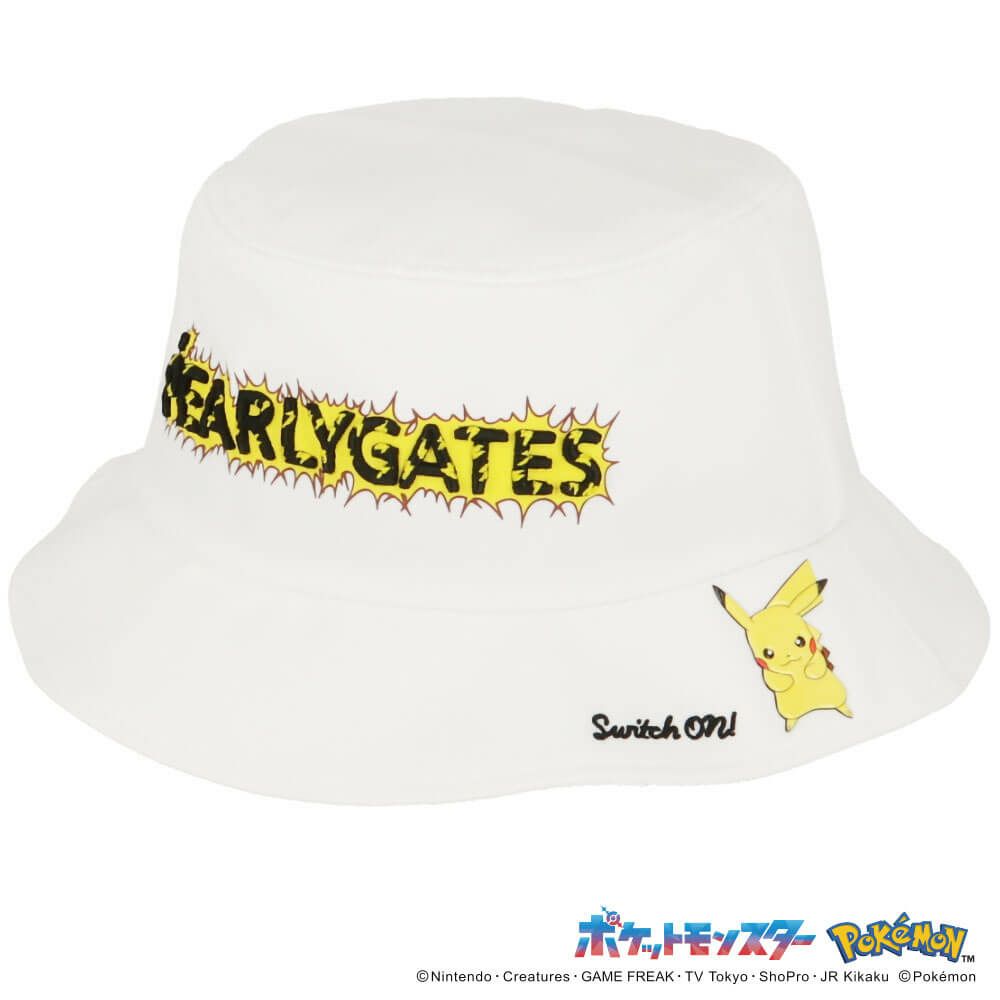 パーリーゲイツ PEARLY GATES　ポケモン ピカチュウ ハット 053-5187332 030 ホワイト　2025年モデル 詳細2