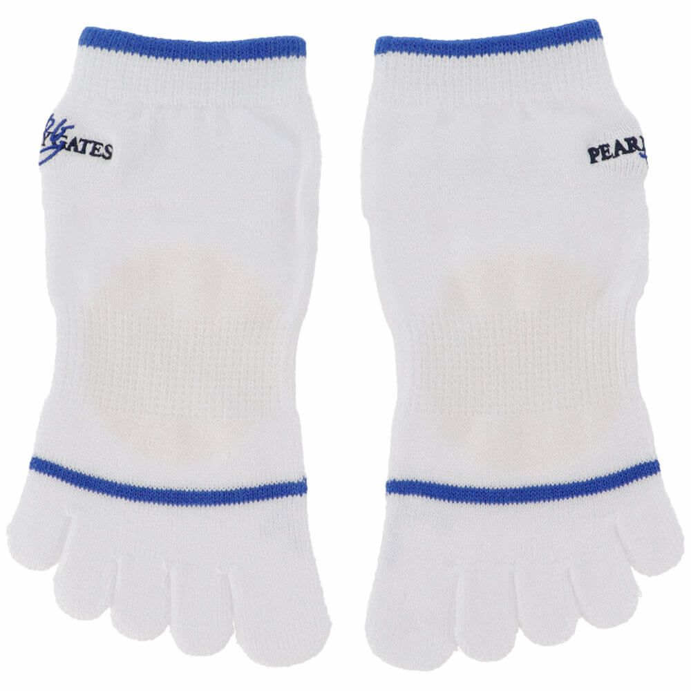 パーリーゲイツ PEARLY GATES　レディース 5本指 ショートソックス 053-5186204 030 ホワイト　2025年モデル