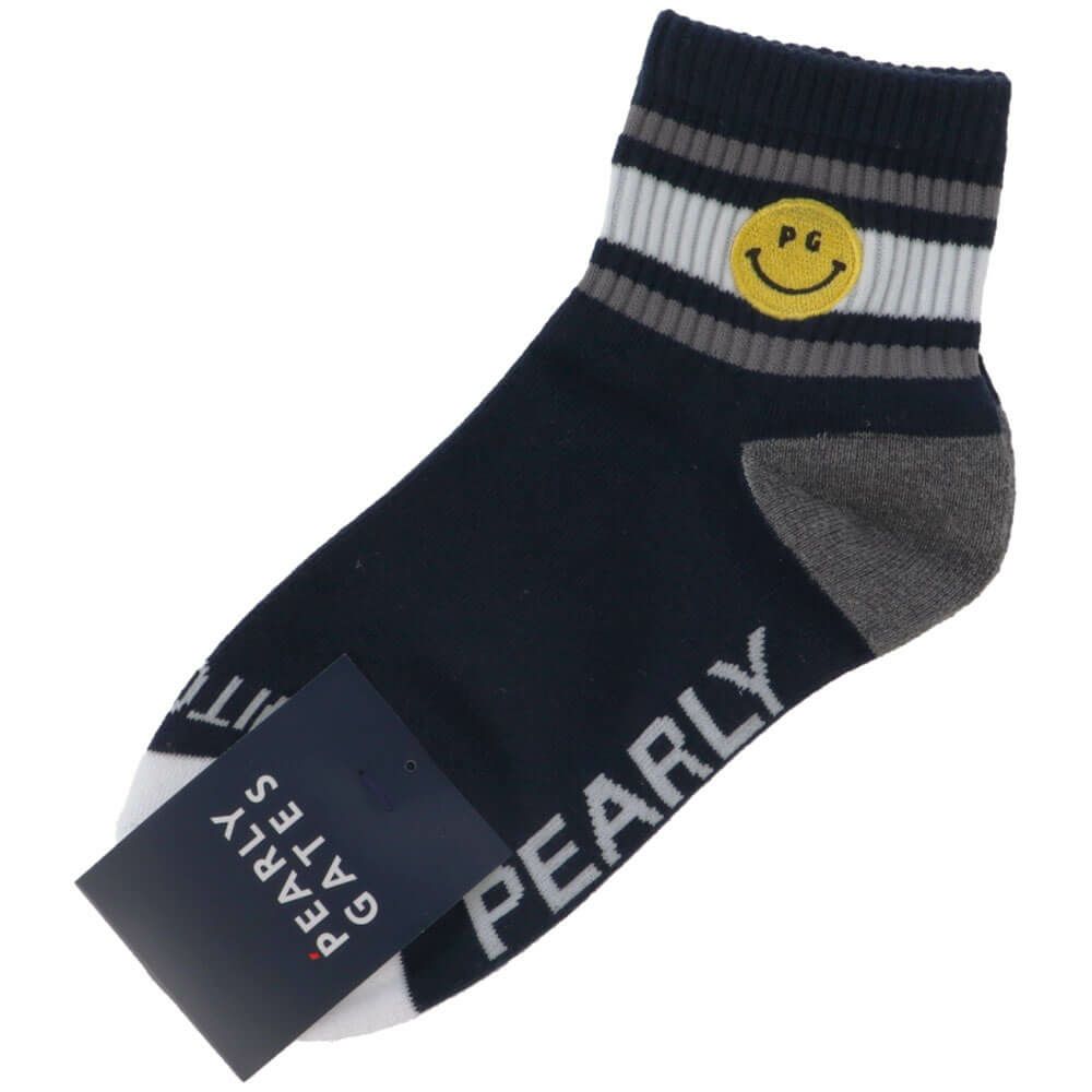 パーリーゲイツ PEARLY GATES　レディース ライン ショートソックス 053-5186304 120 ネイビー　2025年モデル ネイビー